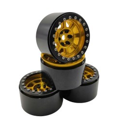 2.2" Aluminum Beadlock Wheels  - Buck (4) (Gold)