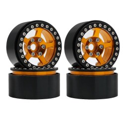 1.9" Aluminum Beadlock Wheels  - 5 Stars (4) (Black Light Golden)