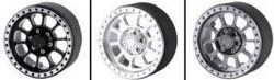 1.9" Aluminum Beadlock Wheels  - Flower 10 Style (4) (Silver)