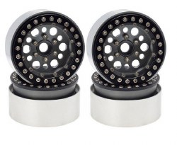 Hobby Details 1.9" Aluminum Big-Small Round Beadlock Crawler Wheels - Grey (4)