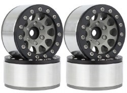 Hobby Details 1.55" Aluminum CNC BeadLock Wheels - Ti Black (4)