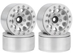 Hobby Details 1.55" Aluminum CNC BeadLock Wheels - Silver (4)