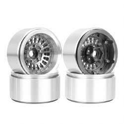 Hobby Details 1.9", 10mm offset, Aluminum Beadlock Wheel Rim - Titanium (4)