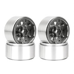 Hobby Details 1.9", 10mm offset, Aluminum Beadlock Wheel Rim - Titanium (4)
