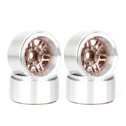 Hobby Details 1.9", 10mm offset, Aluminum Beadlock Wheel Rim - Copper (4)
