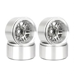 Hobby Details 1.9", 10mm offset, Aluminum Beadlock Wheel Rim - Titanium (4)