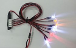 LED RC Lights, 10 Lamps with Socket - White, Yellow, Red Lights