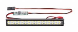 1/10 Double Row Light Bar - 48 LED (White) 5-8V, Roof Mount, Receiver Plug 146.7x10.3mm