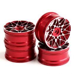 Hobby Details 2.0" On Road Aluminium Alloy Drifting Wheels - Red (4)