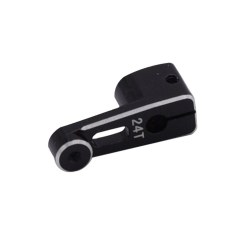 Axial SCX24 Aluminum 24T Servo Horn (fits original Servo)(1)(Black)