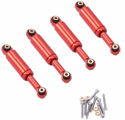 Aluminum Shocks for Axial SCX24 (4)(Red)
