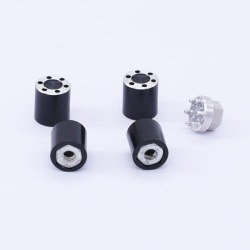Aluminum SCX24 Scale Wheel Nuts (4)(Black) with installation tool