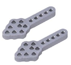 1/10 RC Crawler Aluminum Shock Mount Keys - Silver (2)