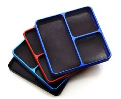 Magnetic Screw Tray (3 Compartments) 99x98x11mm - Black