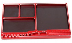 Multifunction Magnetic Tool/Screw Tray 160x100x11mm - Red