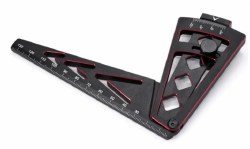 Aluminum Camber Gauge, 130mm - Black/Red