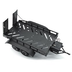 Hobby Details 1/16 to 1/18 Trailer with LED Lights (Trailer Bed 30 x 16 x 8.5 cm)(Ramps 12 x 4 cm) -