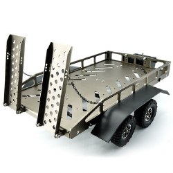 Hobby Details 1/16 to 1/18 Trailer with LED Lights (Trailer Bed 30 x 16 x 8.5 cm)(Ramps 12 x 4 cm) -