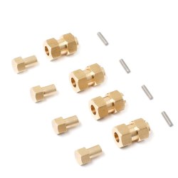 Traxxas 1/18 TRX-4M Brass Hex Extensions (4)  Hex: 7.0mm, Width: 10mm, Weight: 13.8g