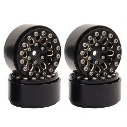 Hobby Details 1.0" Brass Flower Beadlock Wheel Rim Set 1/18 or 1/24 Cars Fit TRX-4M/SCX24/FCX24/Endu