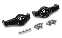 Traxxas TRX-4 Brass Caster Blocks (Portal Drive) (Left & Right)- Black, Weight: 97g - Replaces TRA82