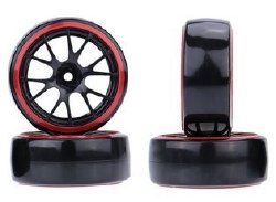 1/10 Drift Onroad Tire, hard plastic,
mounted on wheels,
12mm hex
