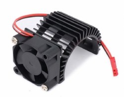 Motor Heat Sink - Side Mount Fan - 5V with JR Connector - Black