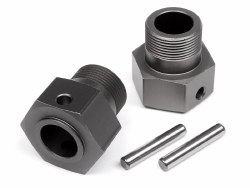 Wheel Hex Hub, 24X27mm, Gunmetal, Baja 5SC (2pcs)
