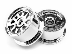 TR-10 Wheel, Chrome, 120X65mm, -10mm Offset, for Baja 5SC/T