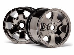 Warlock Wheel, Black Chrome, 83X56mm, Savage X (2pcs)