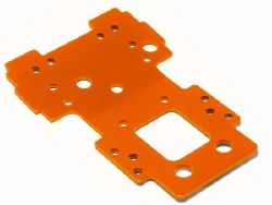 Bulkhead Lower Plate, 2.5mm, Orange, Savage X/XL