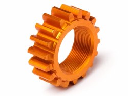 Threaded Pinion, 18 Tooth x12mm (1M), Orange, Nitro 3