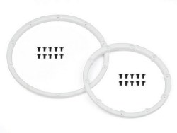 White Wheel Bead Lock Rings, for the Baja 5 (2pcs)