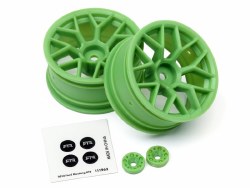 Green RTR Wheel, 26mm width, 6mm Offset (2pcs)