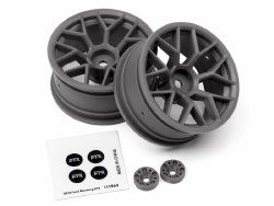 Gunmetal RTR Wheel, 26mm in width, 6mm Offset, (2pcs)