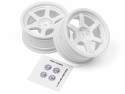 White HRE C106 Wheel, 26mm, 6mm Offset, (2pcs)