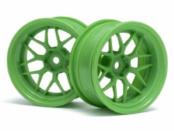 Tech 7 Wheel, Green, 52X26mm, 9mm Offset, (2pcs)