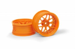 Tech 7 Wheel Orange (6mm/2pcs), for 1/10 Touring Cars