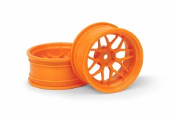 Tech 7 Wheel Orange (9mm/2pcs), for 1/10 Touring Cars