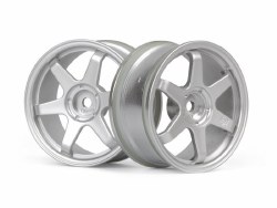 HPI Racing TE37 Wheel 26mm Matte Chrome (0mm Offset)