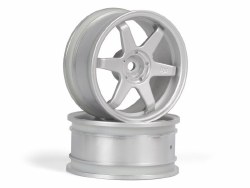 HPI Racing TE37 Wheel 26mm Matte Chrome (3mm Offset)