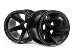 Super Star MT Wheels, Front, Black, 2.2in, (2pcs)
