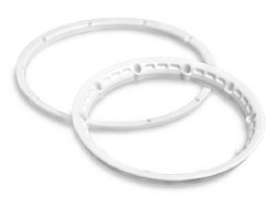 Heavy Duty Wheel Bead Lock Rings, White, (for 2 Wheels), Baja 5SC/T/R