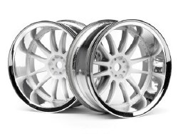 Work XSA 02C Wheel, 26mm, Chrome/White, 9mm Offset