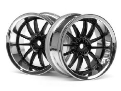 Work XSA 02C Wheel, 26mm-6mm OffSet, Chrome/Black