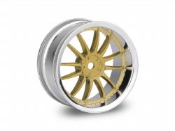 Work XSA 02C Wheel, 26mm-3mm Offset, Chrome/Gold