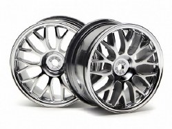 Mesh Wheel, 26mm, Chrome, 1mm Offset