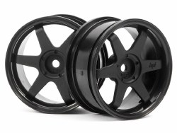 TE37 Wheels, 26mm-3mm Offset, Black, Fits 26mm Tire