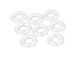 Clear Silicon O-Rings, (8pcs)