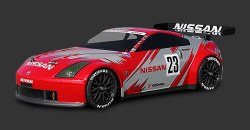 Nissan 350Z Nismo GT Body, Clear, 190mm WB255mm